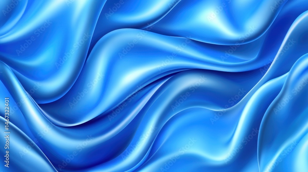 Abstract blue silk fabric waves, elegant flowing texture background. Abstract blue silk fabric waves, elegant flowing texture background.