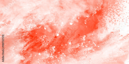 Beautiful abstract colorful white and orange feather  background. orange Watercolor canvas for creative grunge design, vintage cards, retro templates. Fantasy smooth light orange watercolor texture.