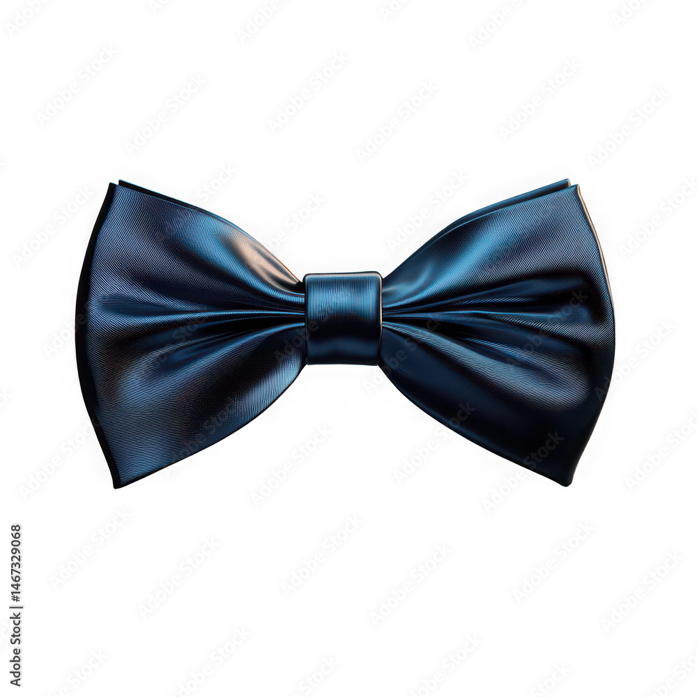 A close up shot of a shiny blue bow tie against a stark black backdrop with subtle lighting effects A close up shot of a shiny blue bow tie against a stark black backdrop with subtle lighting effects