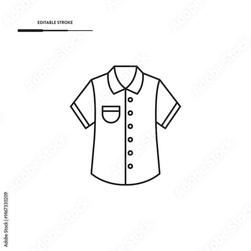 Button Down Shirt Icon Vector Design.