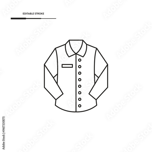 Button Down Shirt Icon Vector Design.