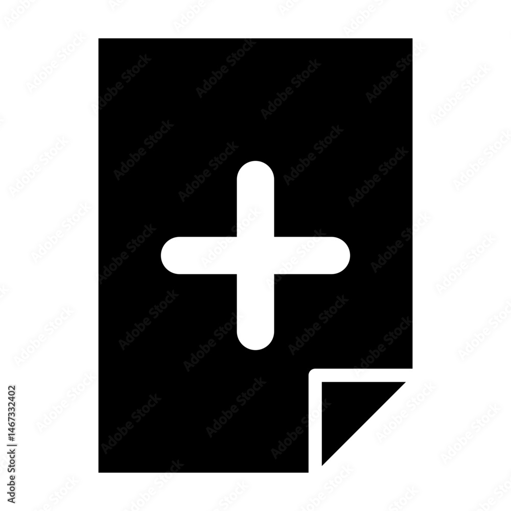 New File Vector Glyph Icon Design New File Vector Glyph Icon Design
