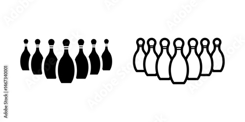 bowling icon on white background