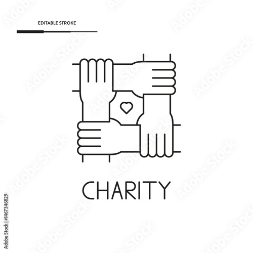 Charity and Donation Icon Vector Design.