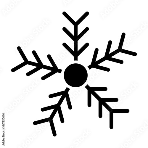 Snowflake  Vector Glyph Icon Design