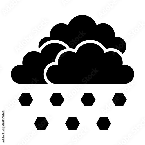 Hail  Vector Glyph Icon Design