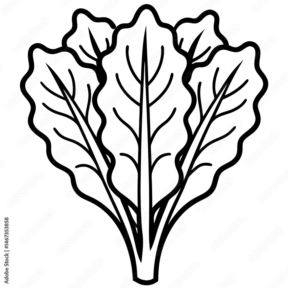 Obraz premium Swiss Chard icon vector