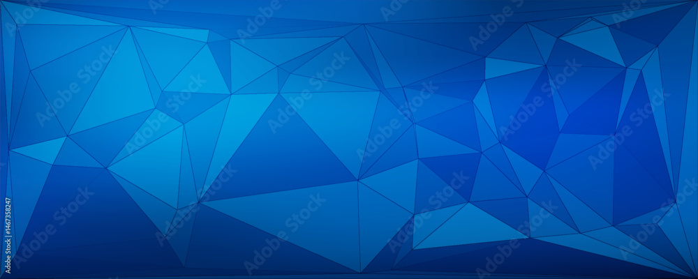 Obraz premium Dark BLUE vector abstract polygonal pattern. Creative geometric illustration in Origami style with gradient. Brand-new design for your business.