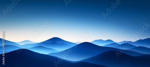 Blue ridge mountains landscape dawn dusk minimal nature
