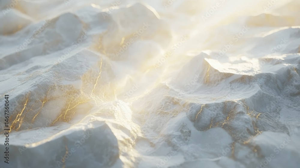 Obraz premium Elegant white stone texture with subtle gold marble streaks creating a luxurious atmosphere in natural light