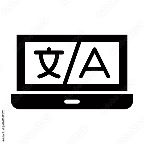 Translator    Vector Glyph Icon Design
