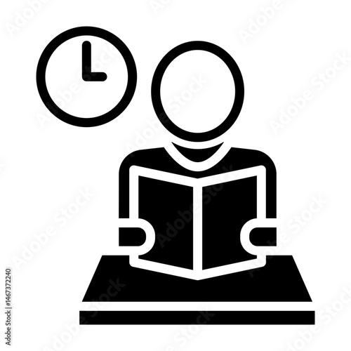 Bookworm  Vector Glyph Icon Design