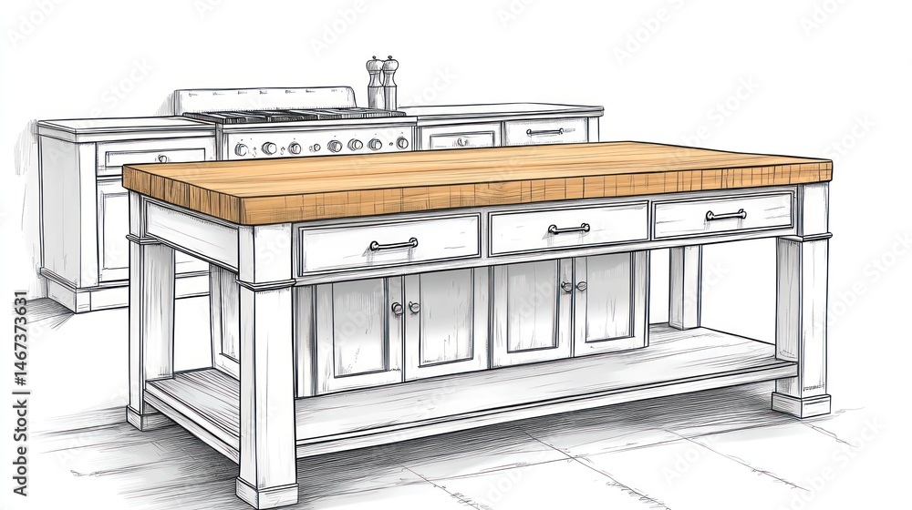 Rustic kitchen island with ample storage Rustic kitchen island with ample storage