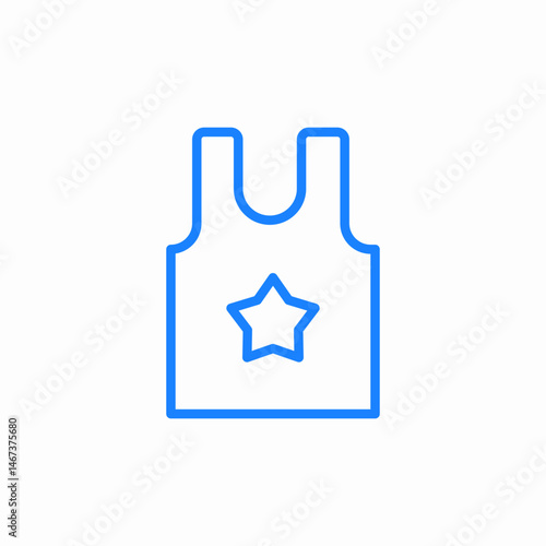 sports jersey star shirt icon sign vector