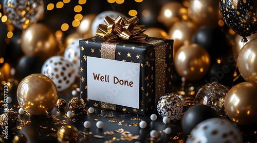 A well earned with a festive gift box