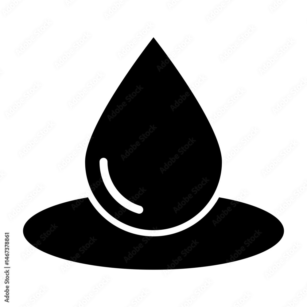 Fototapeta premium Water Drop Vector Glyph Icon Design