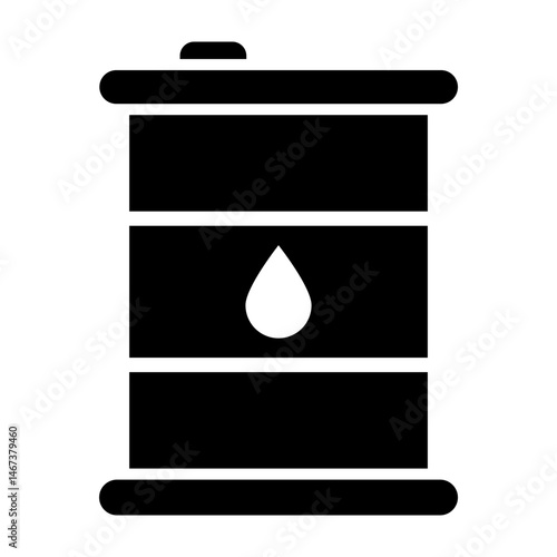 Oil Barrel  Vector Glyph Icon Design