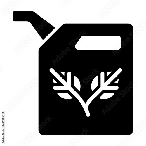 Eco Fuel  Vector Glyph Icon Design