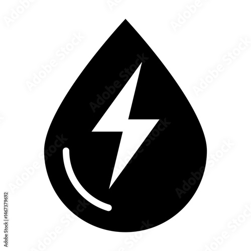 Hydeo Energy  Vector Glyph Icon Design
