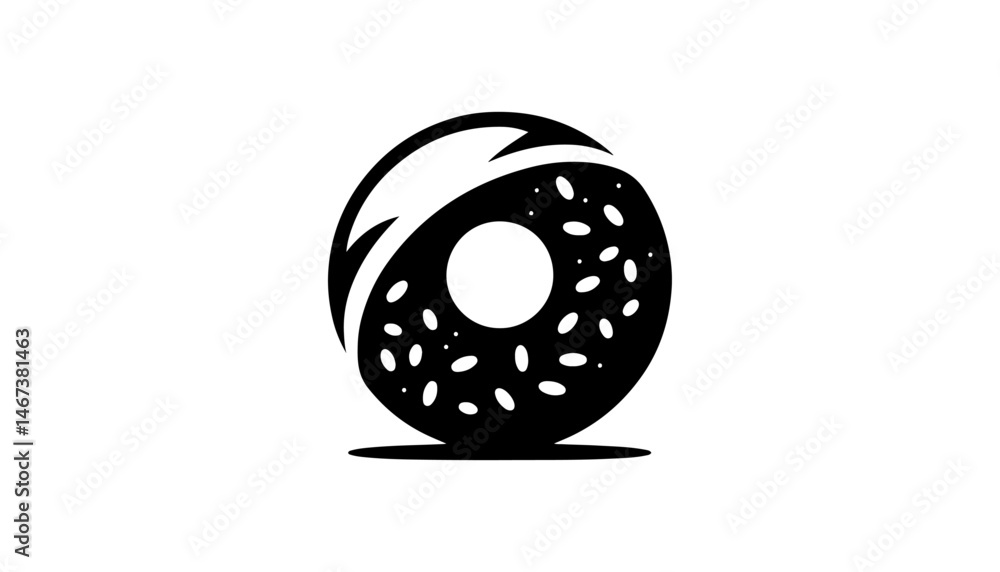 bagel donut vector logo and icon in plain color bagel donut vector logo and icon in plain color