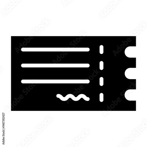 Ticket  Vector Glyph Icon Design