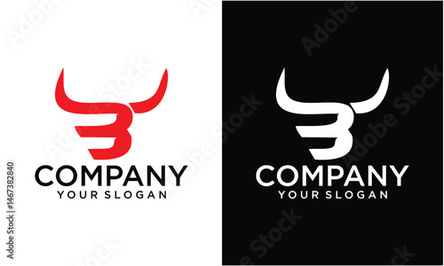 Creative B alphabet Horn symbol Logo Design Vector