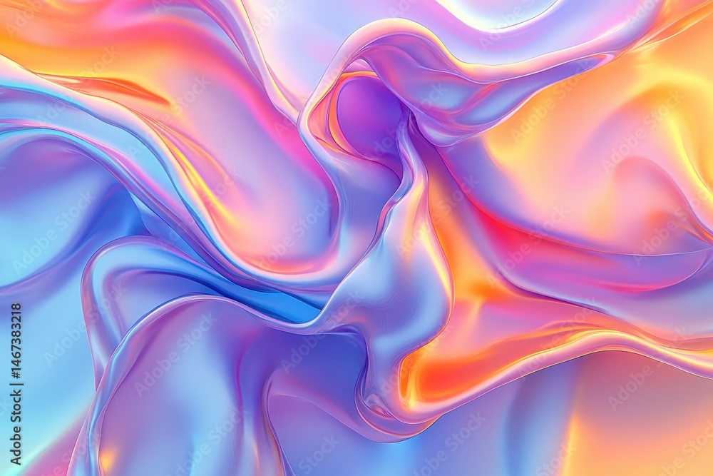 Colorful Abstract Wave Texture in Soft Pastel Hues and Flowing Form Colorful Abstract Wave Texture in Soft Pastel Hues and Flowing Form