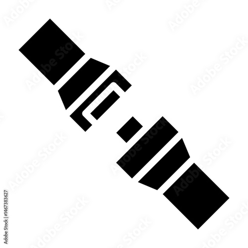 Seat Belt  Vector Glyph Icon Design