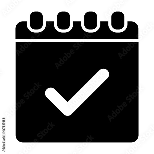 Calendar Today  Vector Glyph Icon Design
