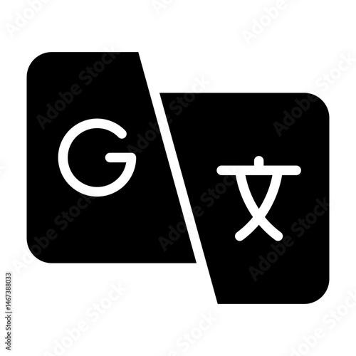 G Translate  Vector Glyph Icon Design