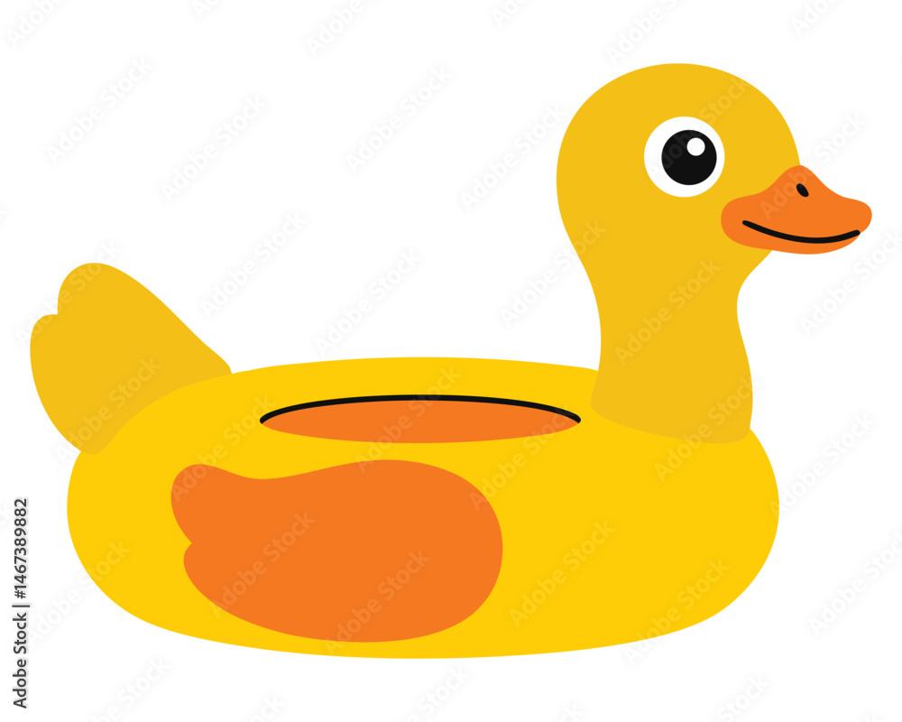 Playful Yellow Duck Floating in a Ring, Ideal for Kids' Outdoor Activities and Fun Moments Playful Yellow Duck Floating in a Ring, Ideal for Kids' Outdoor Activities and Fun Moments