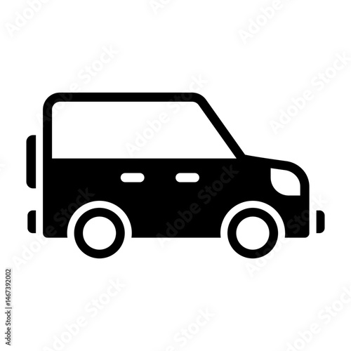 Jeep  Vector Glyph Icon Design
