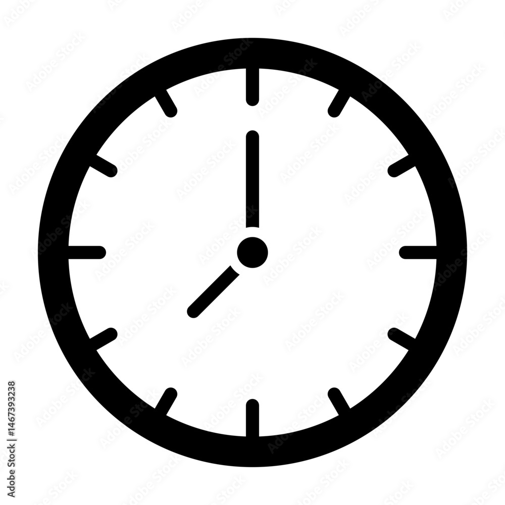 Clock Vector Glyph Icon Design Clock Vector Glyph Icon Design
