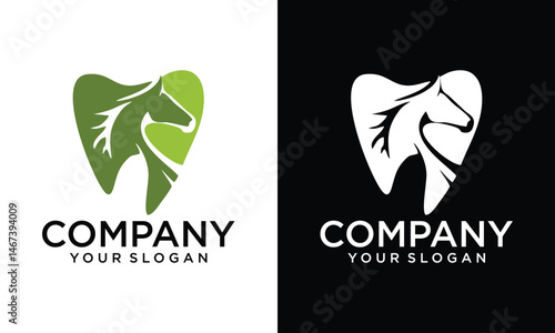 Creative dental horse logo