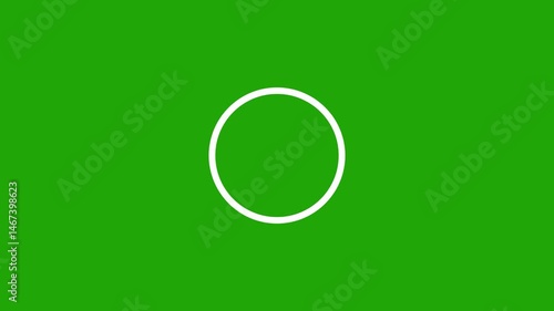 Computer loading soft icon, Circle Loading Animation Green Screen 4K, Rippling circles on transparent green screen