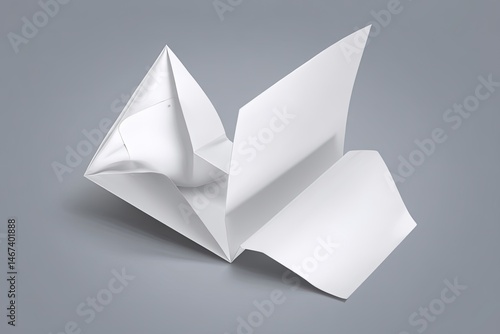 Wallpaper Mural The Art of Paper Folding Origami Creation with Angular White Abstract Design Torontodigital.ca