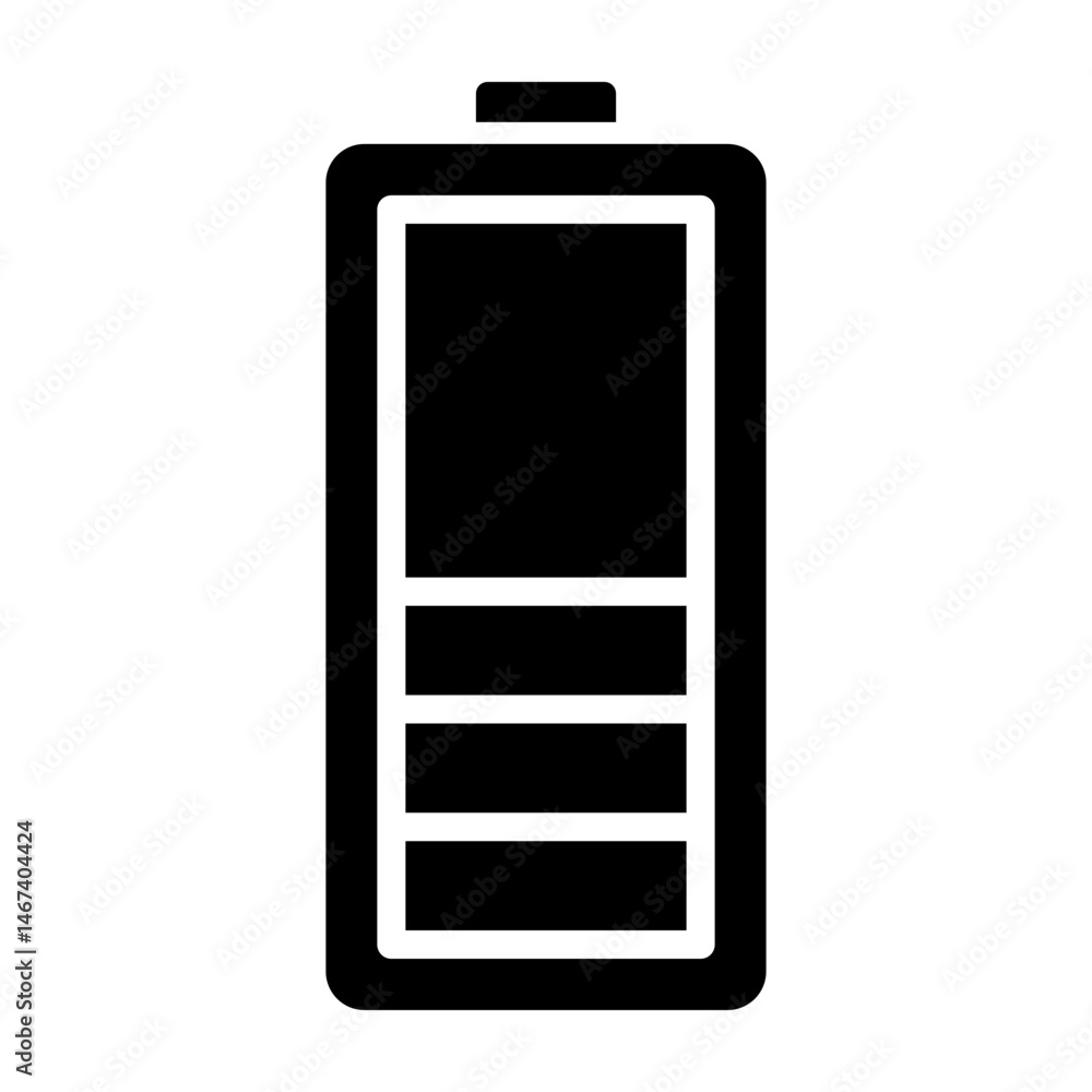Battery Vector Glyph Icon Design Battery Vector Glyph Icon Design