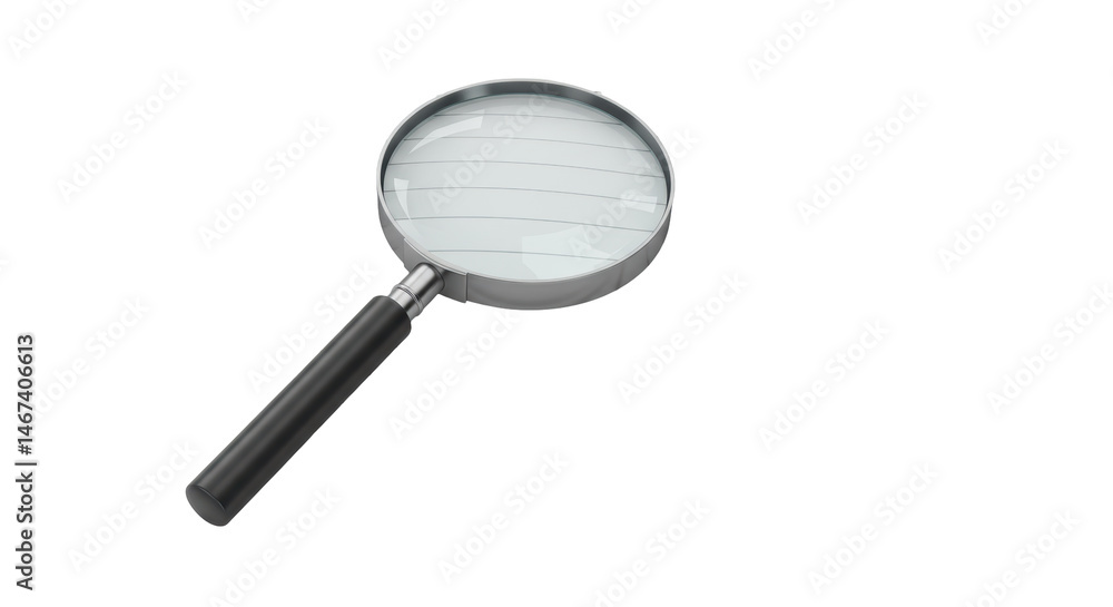 Isolated Classic Handheld Magnifying Glass Isolated Classic Handheld Magnifying Glass