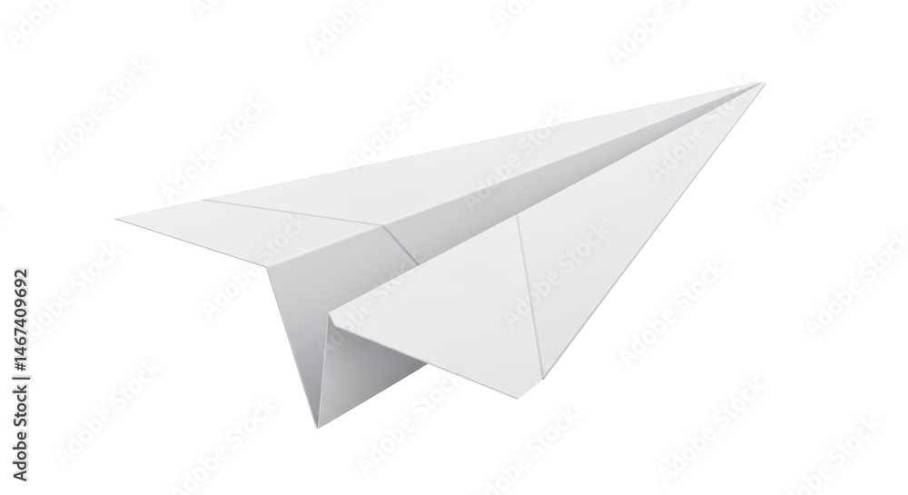 Isolated White Paper Airplane Isolated White Paper Airplane