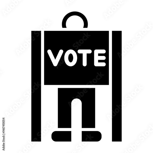 Voting Booth  Vector Glyph Icon Design