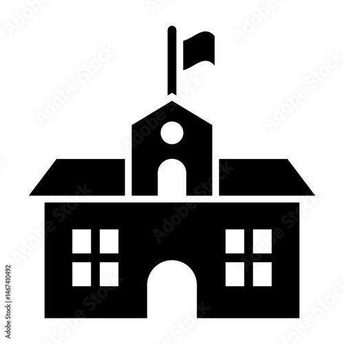 Polling Station  Vector Glyph Icon Design