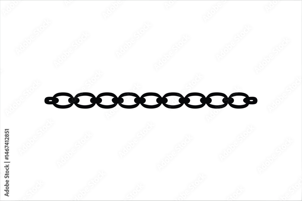 metal chain silhouette vector, chain link black icon , chain symbol metal chain silhouette vector, chain link black icon , chain symbol