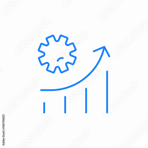 virus with growing chart icon sign vector