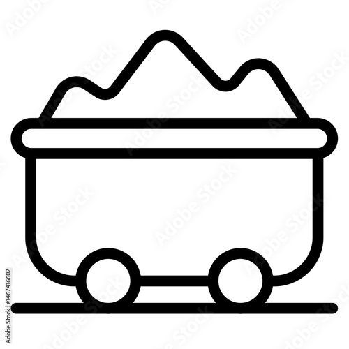 Coal mining icon in vector illustration