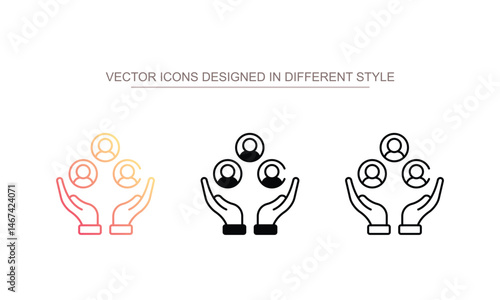 Inclusive icon design with white background stock illustration