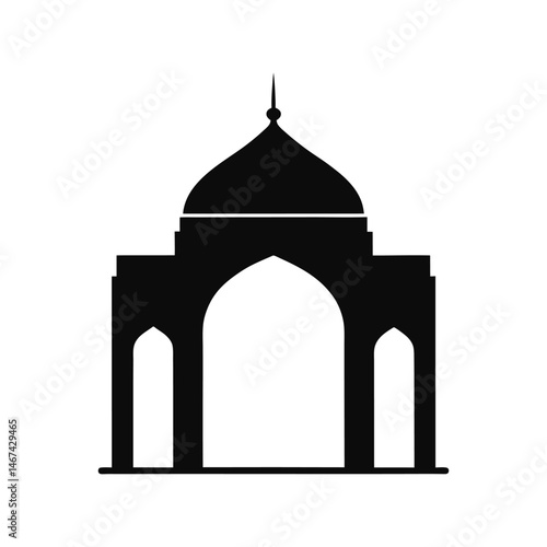 Photography Mosque dome silhouette vector illustration