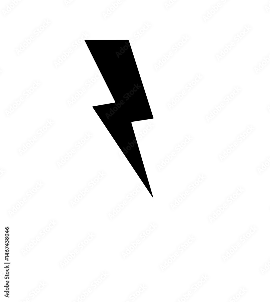 Electric spark black silhouette vector flat illustration on white background. Electric spark black silhouette vector flat illustration on white background.