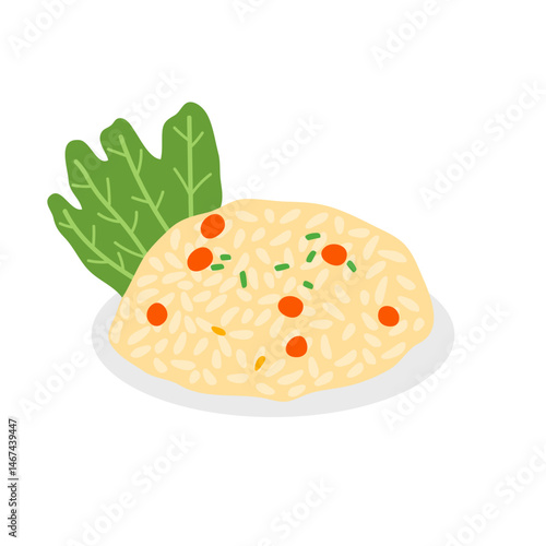 Fried Rice Indonesian Food Illustration