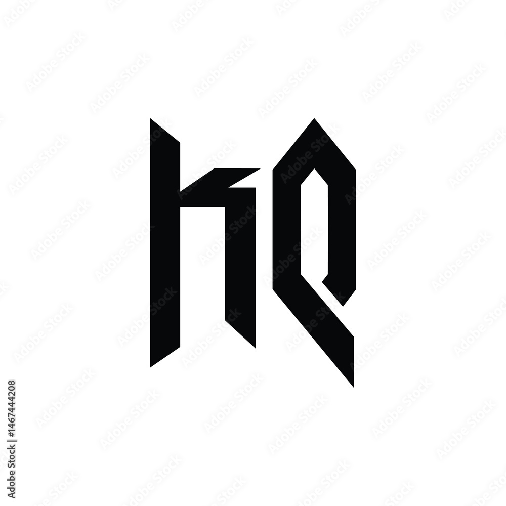 KQ monogram logo design letter text name symbol monochrome logotype alphabet character simple logo KQ monogram logo design letter text name symbol monochrome logotype alphabet character simple logo