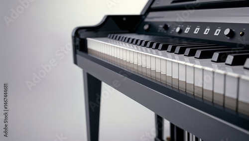 Photorealistic image of a digital piano pedal on a white background